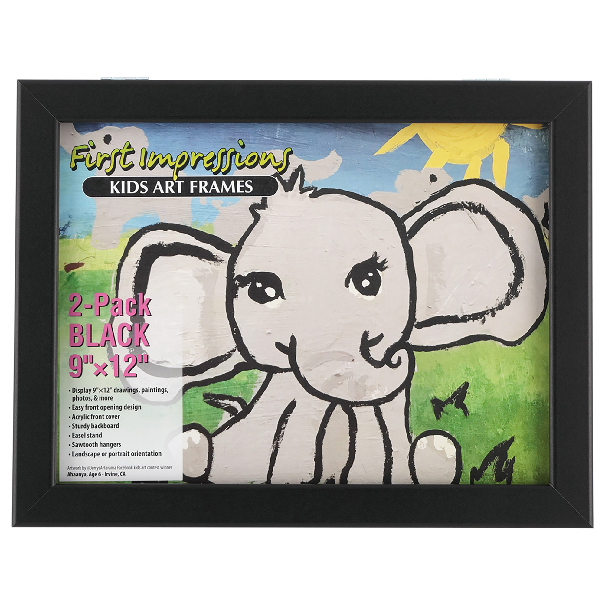 Kids　Opening,　Pack,　White　or　Front　to　Wall　Change　Interchangeable　Black　with　Artwork　Tabletop　Michaels　Display,　12　Frame　Storage,　Multiple　Impressions　Holds　Pieces,　First　x　Easy　and